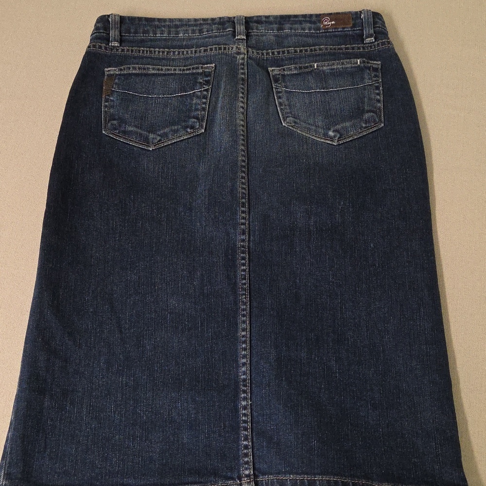 PAIGE Women's Dark Blue Denim Skirt Size 27 - Picture 6 of 7